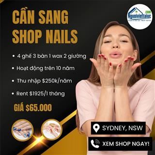 Sang shop nail cách Cabramatta 10' lái xe thu nhập cao, rent rẻ